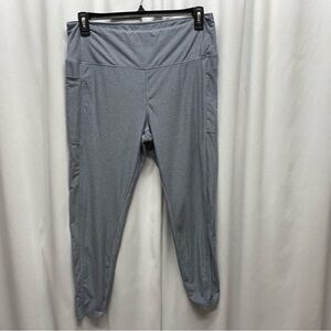 Danskin leggings womens size xl gray workout gym fitness pants activewear